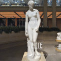 Hand carved roman naked female stone statue marble woman lady sculpture